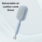 Adjustable length self-cleaning massage comb