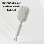 Adjustable length self-cleaning massage comb
