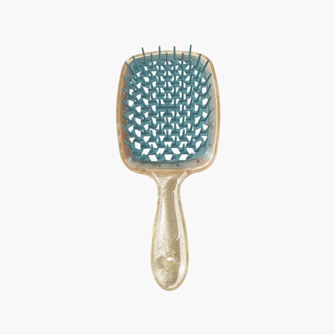 Transparent paddle massage scalp hollow hair comb