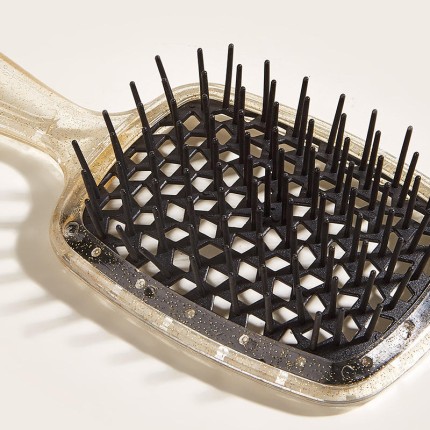 Transparent paddle massage scalp hollow hair comb