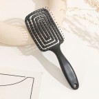 Large curved elastic massage comb