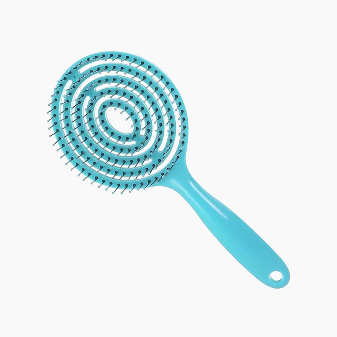 Hair styling wet and dry round-tooth detangling comb
