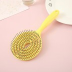 Hair styling wet and dry round-tooth detangling comb