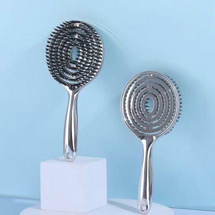 Large arc-shaped hollow hair comb