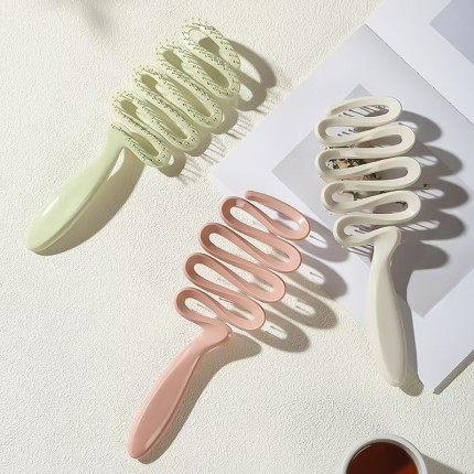 Air-dry wet and dual-use fluffy massage comb