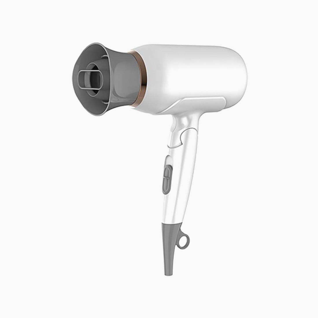 Professional portable hair dryer with foldable handle