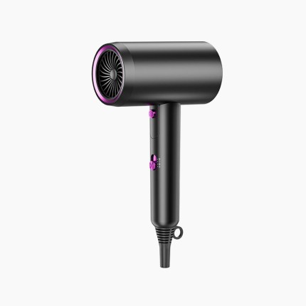 Foldable blue light negative ion hair dryer