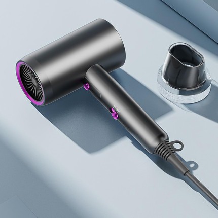 Foldable blue light negative ion hair dryer