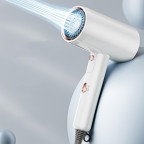 Foldable blue light negative ion hair dryer