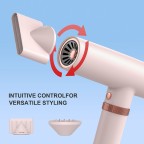 Pink multi-functional high-speed professional hair dryer