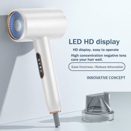 Blue light negative ion portable professional hair dryer