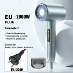 Blue light negative ion portable professional hair dryer
