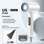 Blue light negative ion portable professional hair dryer