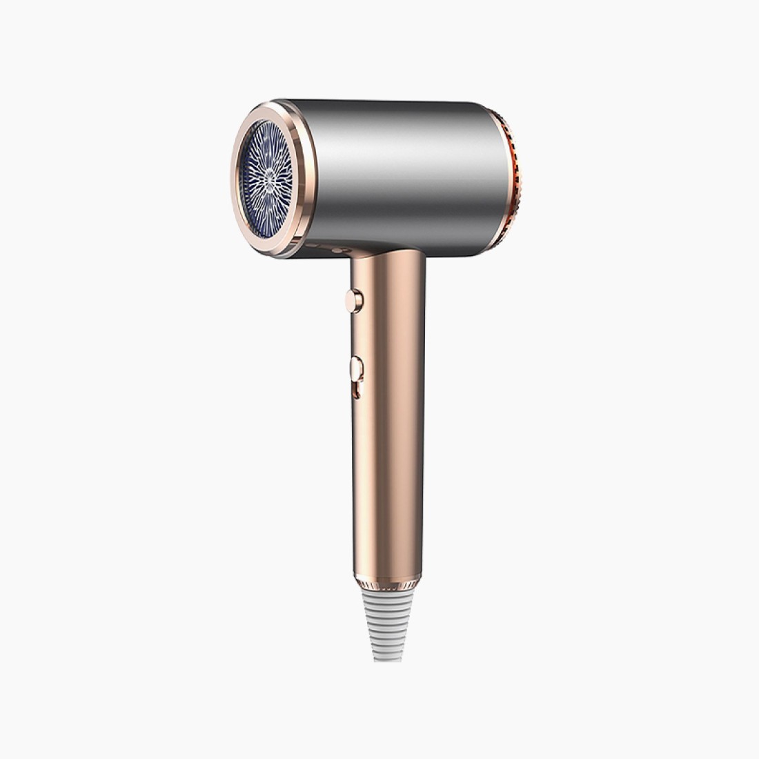 Low-radiation intelligent temperature-controlled negative ion hair dryer