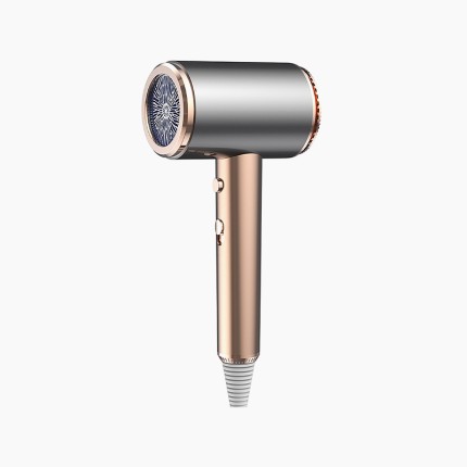 Low-radiation intelligent temperature-controlled negative ion hair dryer