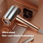 Low-radiation intelligent temperature-controlled negative ion hair dryer