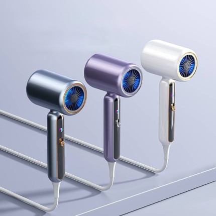 Salon-grade high-speed folding hair dryer