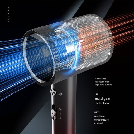 Professional travel foldable hair dryer