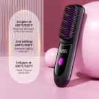 Portable negative ion electric straight hair comb