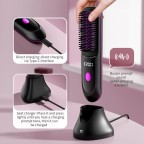 Portable negative ion electric straight hair comb