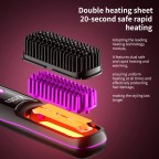 Portable negative ion electric straight hair comb