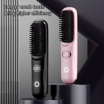 Mini portable ionic electric straight hair comb