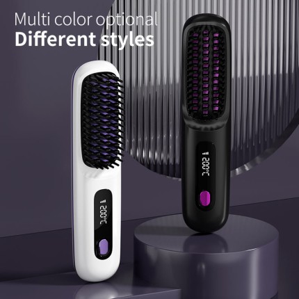 Mini portable electric straight hair comb