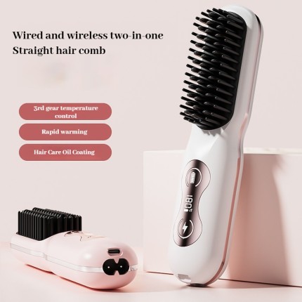 Mini USB LCD Negative Ion Hair Straightening Comb