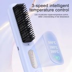 Portable LCD atomizing oil negative ion straightening comb