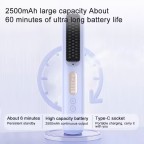 Portable LCD atomizing oil negative ion straightening comb
