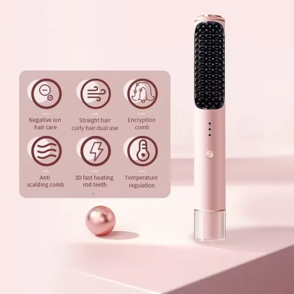 Portable USB negative ion fast heating straightening comb