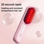 Portable cordless multi-temperature straightening comb