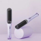 Multifunctional LED negative ion electric straight hair comb