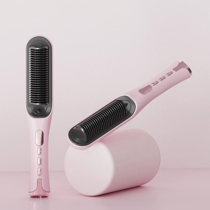 Multifunctional LED negative ion electric straight hair comb