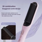 Multifunctional LED negative ion electric straight hair comb
