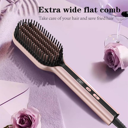 High-efficiency negative ion wide-plate straightening comb