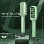 Portable temperature-controlled hot air straightening comb