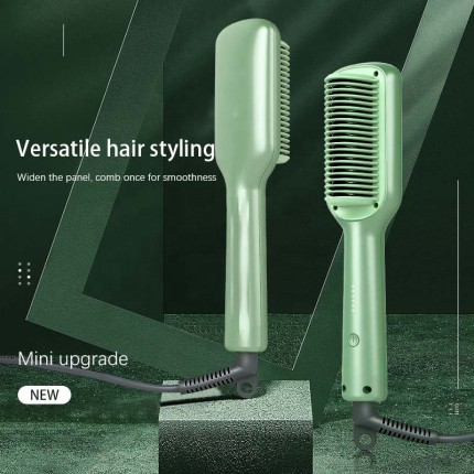 Portable temperature-controlled hot air straightening comb