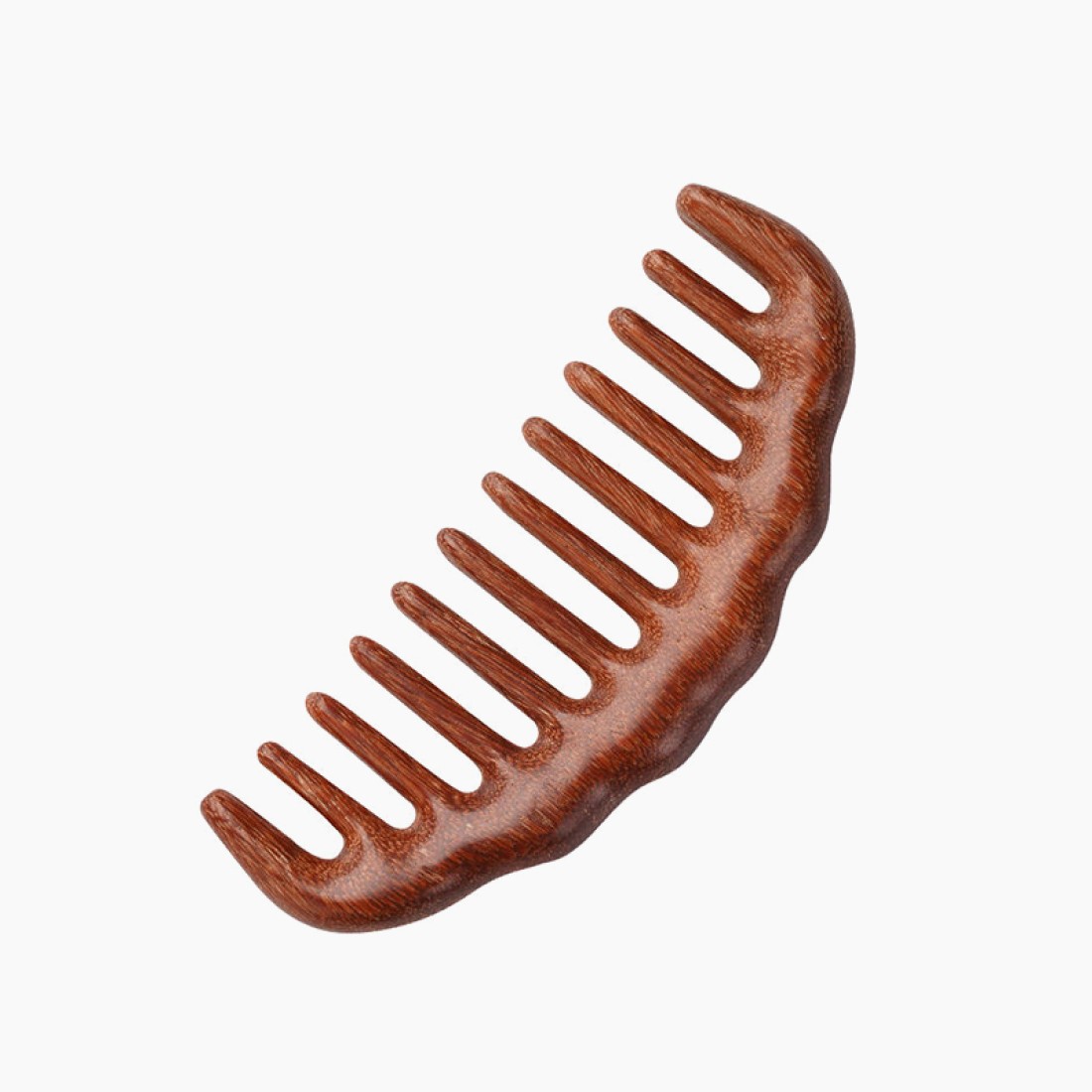 Natural Sandalwood Half Moon Hair Care Wide Tooth Comb