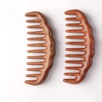 Natural Sandalwood Half Moon Hair Care Wide Tooth Comb