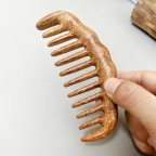 Natural Sandalwood Half Moon Hair Care Wide Tooth Comb