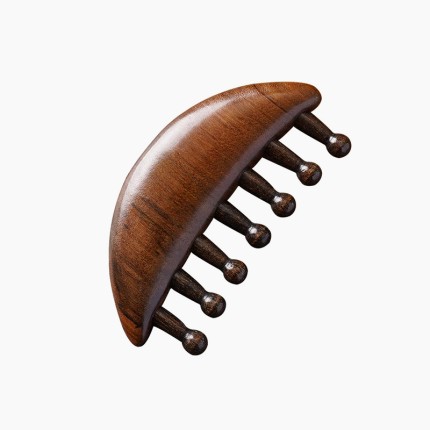 Natural Sandalwood Meridian Wide-Tooth Hair Care Comb