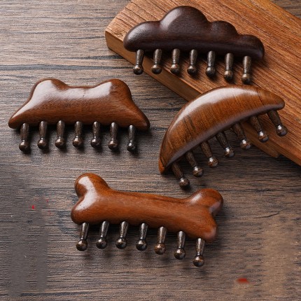 Natural Sandalwood Meridian Wide-Tooth Hair Care Comb