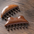 Natural Sandalwood Meridian Wide-Tooth Hair Care Comb