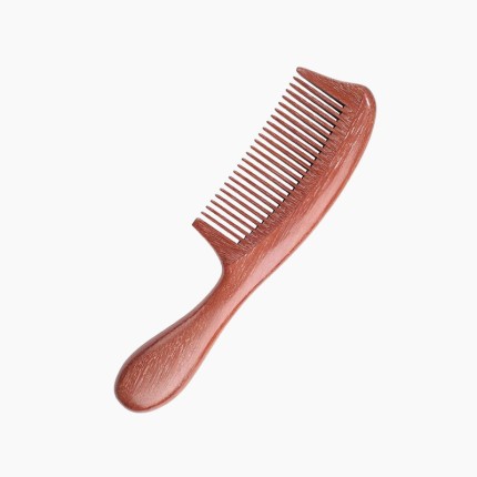 Large handmade natural rosewood hair comb