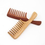 Deluxe Bamboo Long Handled Wide Tooth Hair Comb