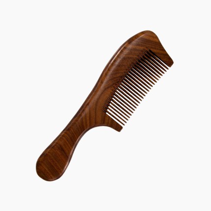 Handmade natural sandalwood fine-tooth hair care comb