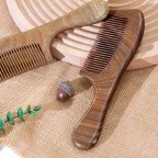 Handmade natural sandalwood fine-tooth hair care comb