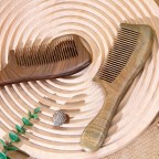 Handmade natural sandalwood fine-tooth hair care comb