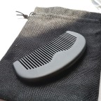 Portable natural walnut beard comb